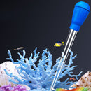 Manual Fish Tank Aquarium Feed Water Changer Mini Suction Pipe Tool (Blue)