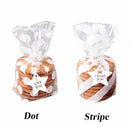 Biscuits Party White Bake Wrapping Dot Stripe Cookie Package Cellophane Bag
