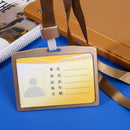 Aluminum Alloy Business Work Card ID Badge Name Tag Card Holder (Champagne)