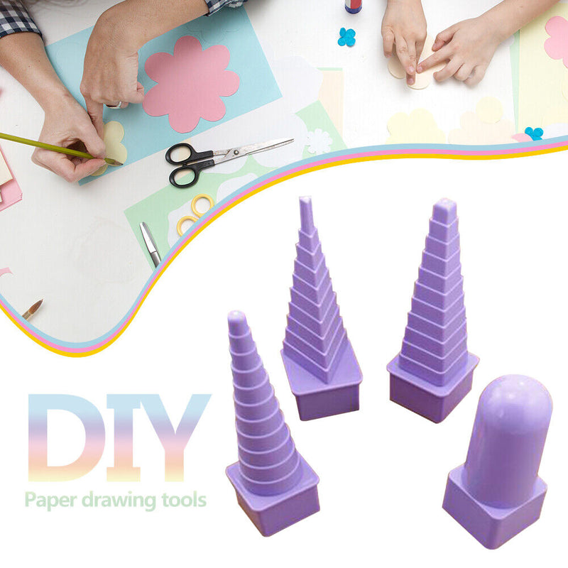1 Set Plastic DIY Paper Flower Creation Decor Art Craft Paper Quilling Tower