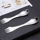 Spork Portable Tableware Cutlery Tool Fork 3 in 1 Spoon Stainless Steel