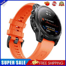26mm Silicone Strap for Garmin Fenix 7X/6X/5X/5X Plus/3 Watch (Orange)