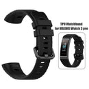 Watch Band TPU Sport Watchband Replacement for Huawei Band 3 Pro Smart Brac