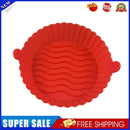Silicone Air Fryer Liner Non-Stick Fryer Basket Steamers Oil Mat (Red)