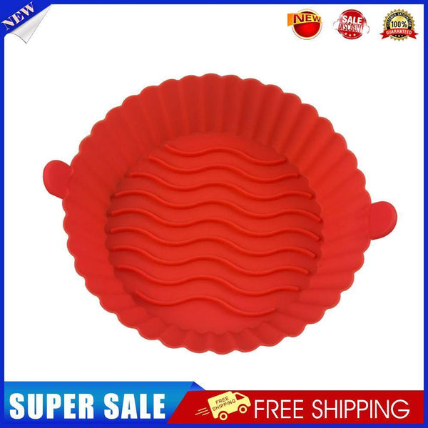 Silicone Air Fryer Liner Non-Stick Fryer Basket Steamers Oil Mat (Red)