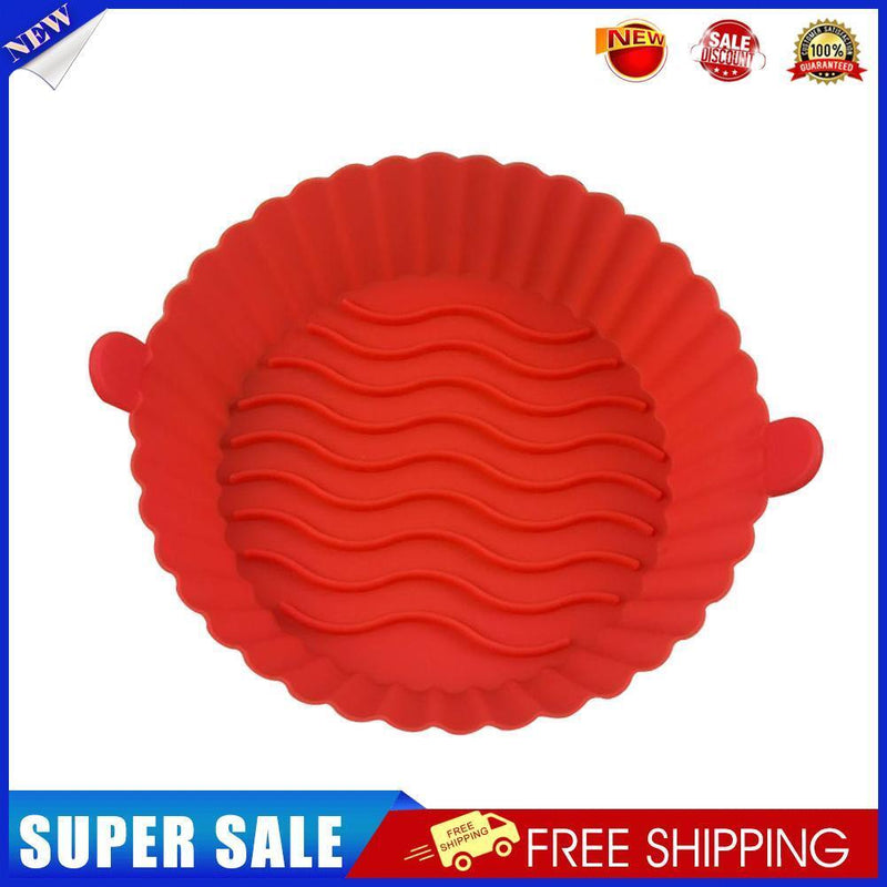Silicone Air Fryer Liner Non-Stick Fryer Basket Steamers Oil Mat (Red)