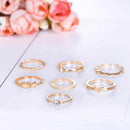 Bohemian Women Party Geometry Arrow Beach Jewelry Midi Finger Ring Set Knuckle