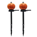 2 Pack Solar Powered Jack-O-Lantern Gar Halloween Decorations Outdoor~
