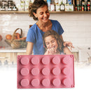 15 Cell Silicone Cake Mold Chocolate Baking Cupcake Decoration Tool (Pink)
