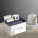 Tissue Box Napkin Holder Remote Control Home Storage Desk Organizer (Blue) Newly