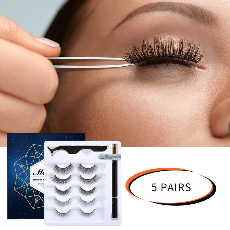 Magnetic False Eyelashes Lashes w/Magnetic Liquid Eyeliner Kit Eyelash Extension