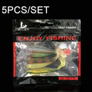 Stable 9cm 5g Carp T Tail Worm Fishing Lures Swimbait Silicone Soft Bait