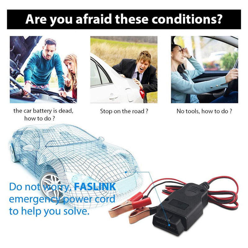 Battery Charging Clip Obd2 Connector Car Obd2 Diagnostic Tool Auto Repair Tool