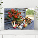 5D DIY Full Round Drill Diamond Painting Wild Food Embroidery Craft Needlework