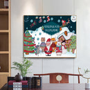 11CT Printed Full Cross Stitch DIY Christmas Hand Painting Living Room Decor Kit