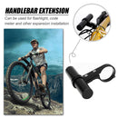 Bike Handlebar Extender Aluminum Alloy Bicycle Bracket Light Holder (Black)