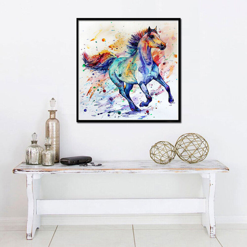 5D DIY Full Drill Diamond Painting Colorful Horse Cross Stitch Embroidery Newly