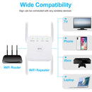 1200Mbps Wireless Extender Repeater 4 Antennas AP Dual Band WiFi Range Booster