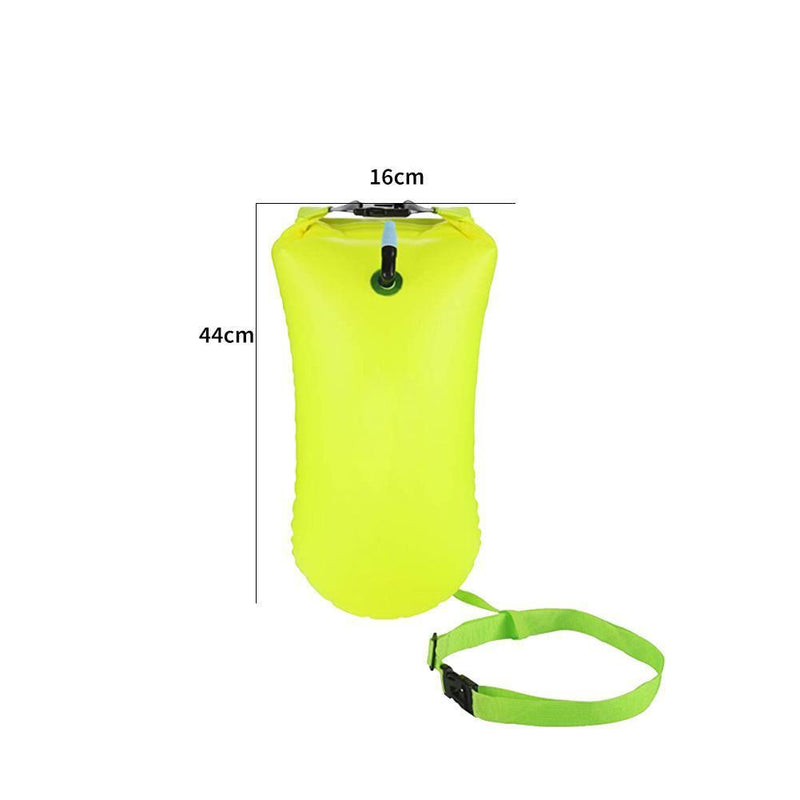 Outdoor Safety Swimming Buoy Waterproof Swim Float Bag for Rafting (Green)