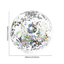 #A Inflatable Glitter Beach Ball Transparent Confetti Sequin Beach Balls for K