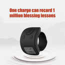 Portable Electronic Counter Ring USB Rechargeable 9-Digit Clicker (Black)