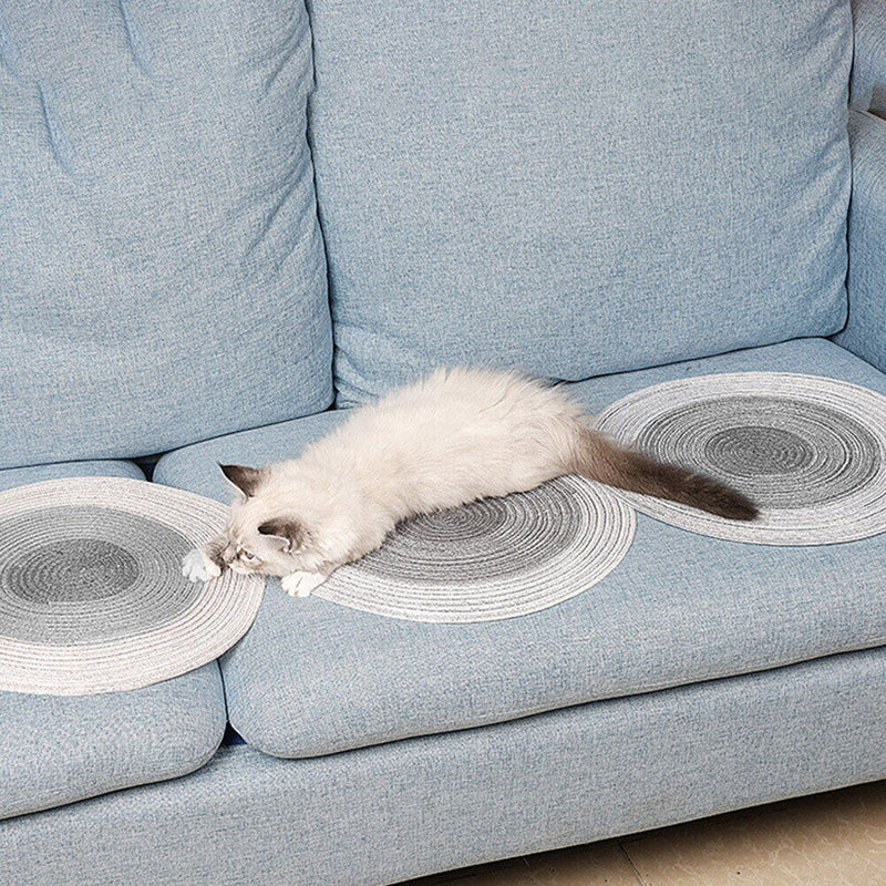 Cat Scratch Board Ramie Grinding Claw Care Mat Pet Scratcher Paw Pad (Grey)