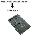 M.2 NGFF/Msata SSD to SATA III 3.0 Adapter Card For PC 2260 2280 N6Z9