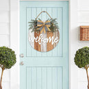Welcome SignSpring Front Porch Decor, Rustic Wooden Hanging Front Door FAST~