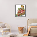 14CT Printed Partial Cross Stitch Handcraft Bird Cherry Artwork Wall Decor