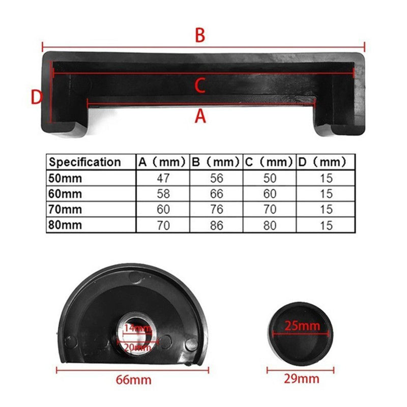 Vise Bench Bench Vise Mat Non-Slip Covers 50/60/70/80mm Non-slip Rubber Pad