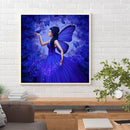 5D DIY Blue Butterfly Fairy Diamond Painting Kits Full Round Drill Wall Decor