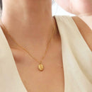 Minimalist Cute Ladies Small Oval Shape Croissant Pendants Necklace 2022 bes5