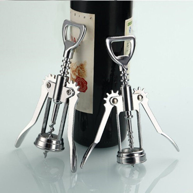 Stainless Steel Metal Wine Corkscrew Bottle Handle Opener Corkscrews
