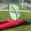 Foldable Kayak Boat Wind Sail Paddle Sailing Canoe Boat Wind Window (Green)