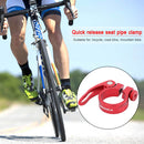 MTB Bike Road Quick Release Seat Post Clamp Saddle Tube Clip (Red 34.9mm) Newly