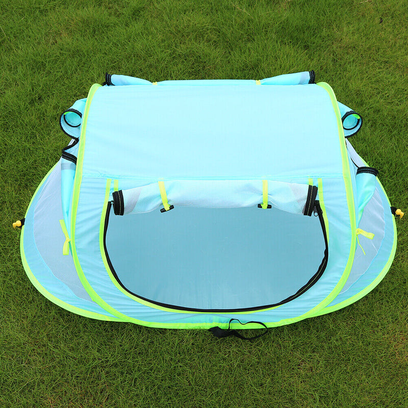 Foldable Beach Tent Zipper Play Tent Tear Resistant Sleep Bed for Indoor Ou