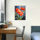 5D DIY Diamond Painting Red Flower Full Round Diamond Mosaic Home