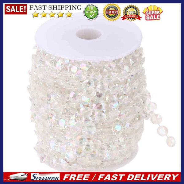 99FT Garland Diamond Acrylic Crystal Bead Curtain Wedding DIY Party Decor