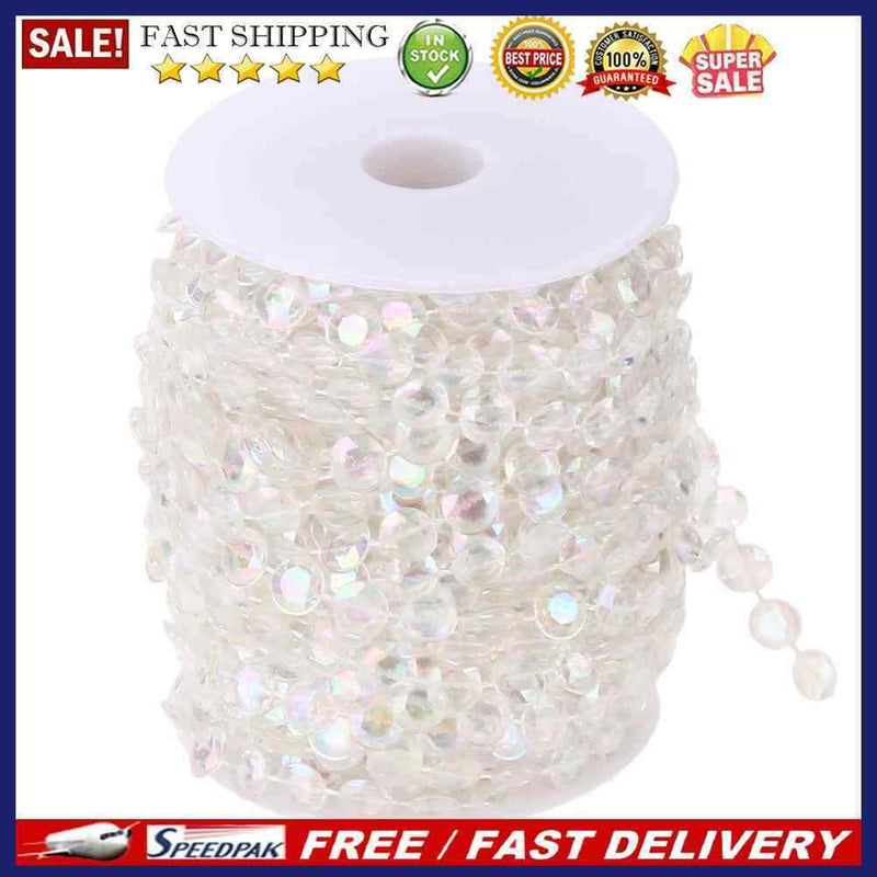 99FT Garland Diamond Acrylic Crystal Bead Curtain Wedding DIY Party Decor