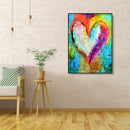Painting By Numbers Kit DIY Colorful Heart Canvas Oil Art Picture for Home