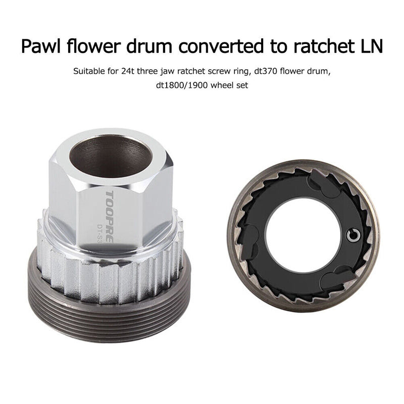 TOOPRE DT Swiss 3 Pawl Bicycle Ratchet Remover Hub Lock Ring Slot Bike Hub Fixing
