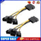 D-Port Computer CPU PC Case 3Pin Fan Cable 1 to 4 Ways Power Splitter (2pcs