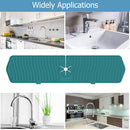 Silicone Faucet Absorbent Draining Mat Splash Guard Water Catcher (Green) Newly