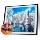 Snow Lake 5D DIY Diamond Painting Cross Stitch Embroidery Home Decor Craft