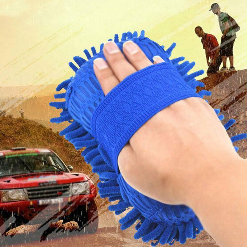2x Microfibre Wash Ultra Soft Car Cleaning Dusting Washing Glove Noodle Sponges