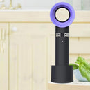 Portable Bladeless Cooling Fan Summer Personal Handheld Desktop Fan (Black)