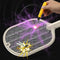 Electric Insect Swatter USB Rechargeable Led Light Mosquito Killer (Beige) Newly