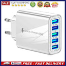 Portable 5 USB Port Mobile Phone Charger Travel Home Smartphone Charging Head