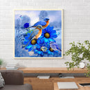 Frameless Oil Paint By Numbers DIY Bird Flower Picture Craft Kit Home Decorat