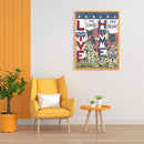 Paint by Number Oil Drawing Flower and Banner Gifts for Handicraft Enthusiast